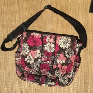 Vera Bradley Crossbody Tote in Mocha Rouge